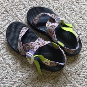 Chacos,Men’s size 9, Custom Ice cream print